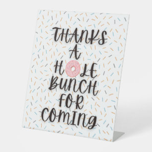 Donut Birthday Table Pedestal Sign