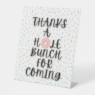 Donut Birthday Table Pedestal Sign