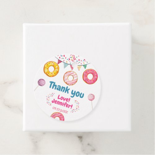 Donut Birthday Thanks a Favor Tags