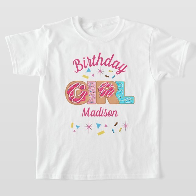 Donut Birthday toddler tshirts (Laydown)
