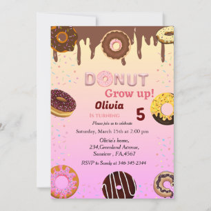 Donut birthday, you donut want to miss birthday invitation