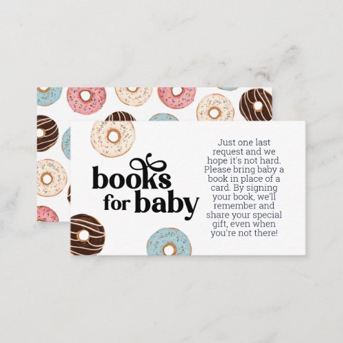 Donut Books for Baby Enclosure Card