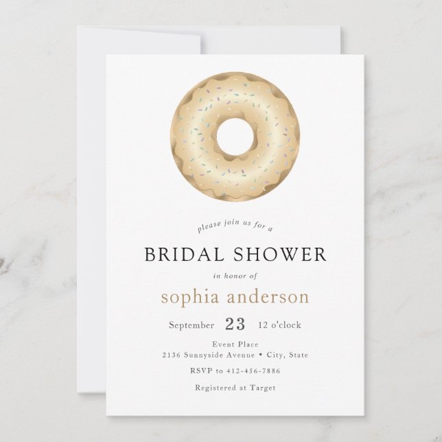 Donut Bridal Shower Invitation (Front)
