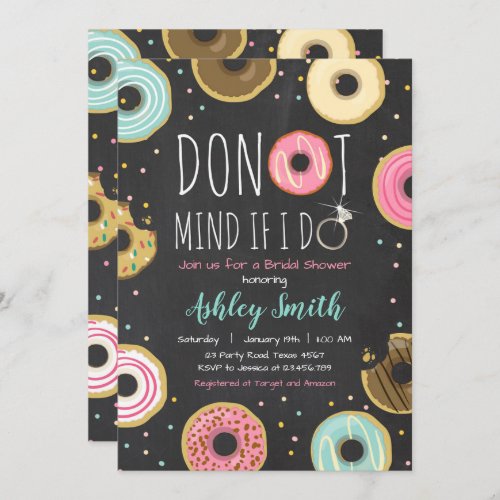 Donut Bridal Shower Invitation Mind If I Do