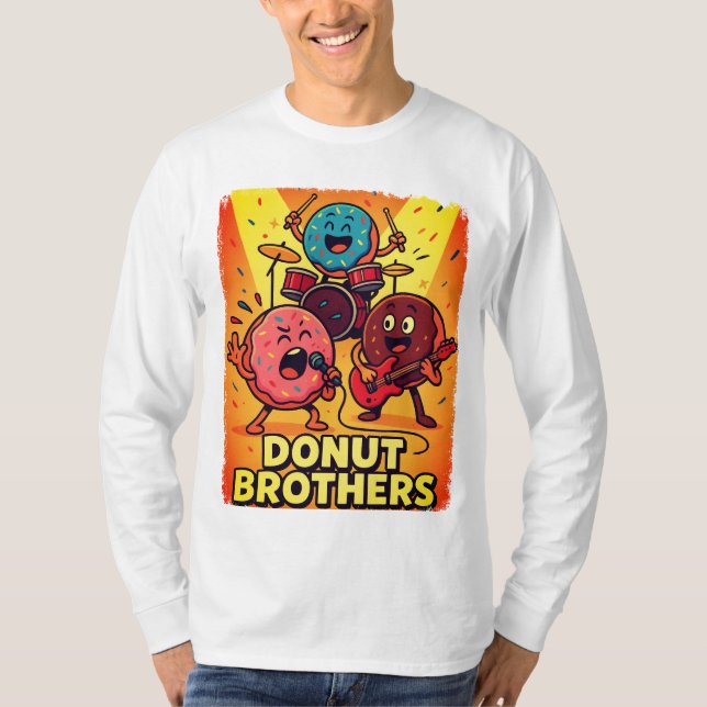 Donut Brothers Rock Band T-Shirt (Front)