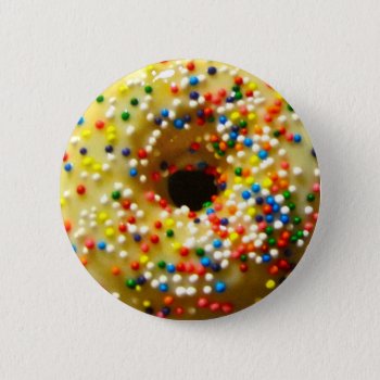 Donut Button by WarmCoffee at Zazzle