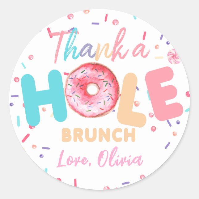  Donut Candy Birthday Sticker (Front)