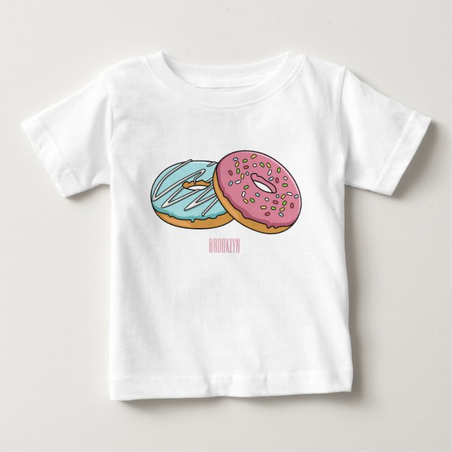 Donut cartoon illustration baby T-Shirt (Front)
