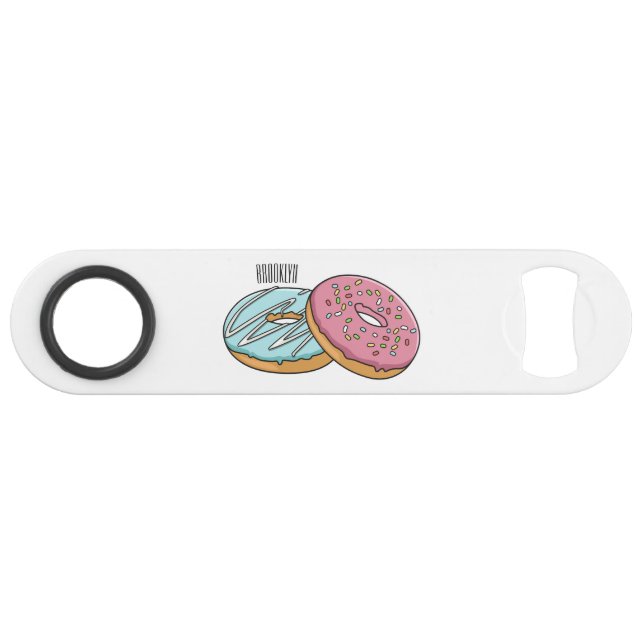 Donut cartoon illustration bar key (Front (Horizontal))