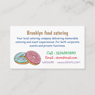 Donut cartoon illustration business card