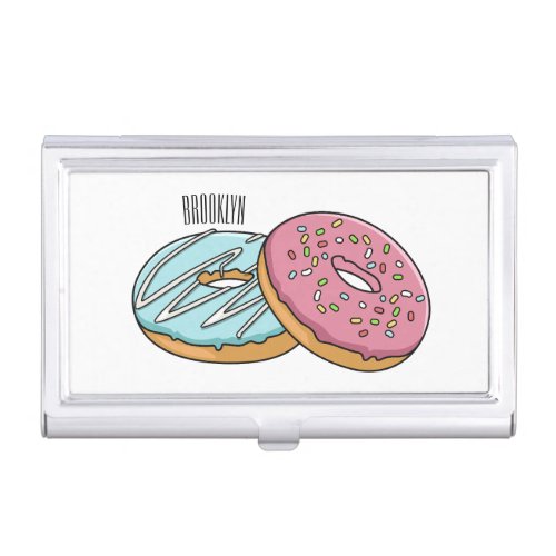 Donut cartoon illustration  business card case