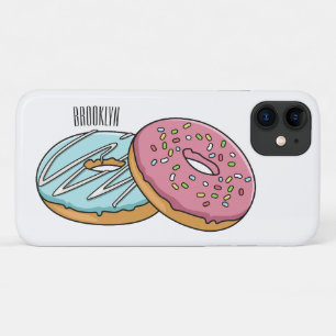 Donut cartoon illustration iPhone 11 case