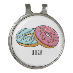 Donut cartoon illustration golf hat clip