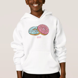 Donut cartoon illustration hoodie