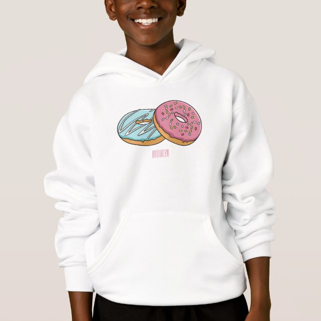 Donut cartoon illustration hoodie (Front)