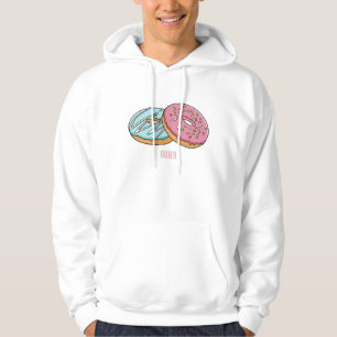 Donut cartoon illustration hoodie