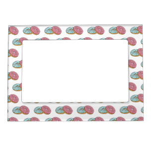 Donut cartoon illustration magnetic frame