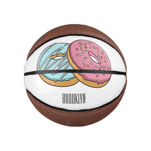 Donut cartoon illustration mini basketball (Front)