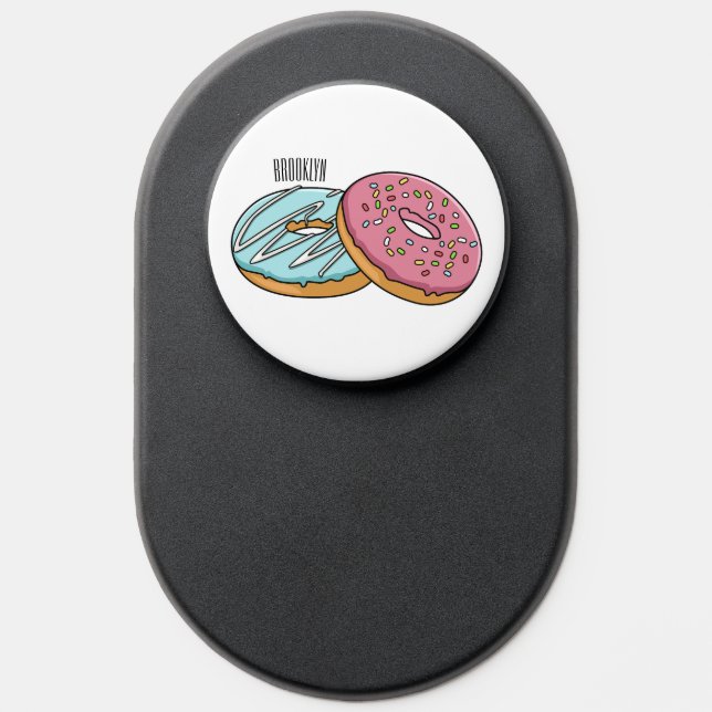 Donut cartoon illustration PopSocket (Popsocket)