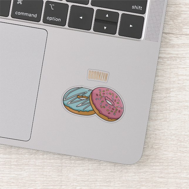 Donut cartoon illustration sticker (Detail)