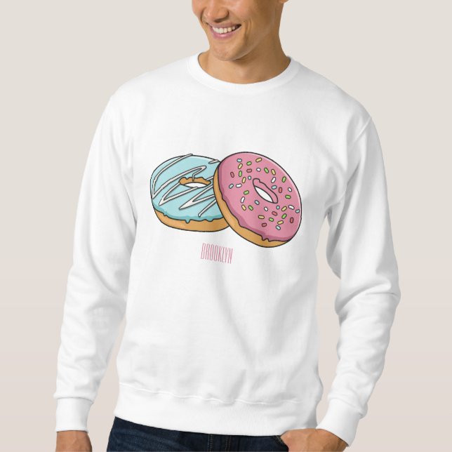 Donut cartoon illustration  sweatshirt (Front)