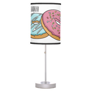 Donut cartoon illustration table lamp