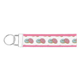 Donut cartoon illustration wrist keychain