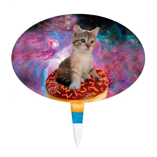 Donut Cat - Donut lover Cake Topper (Front)