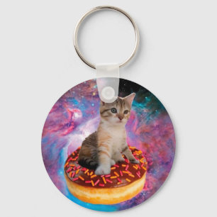 Donut Cat - Donut lover Keychain