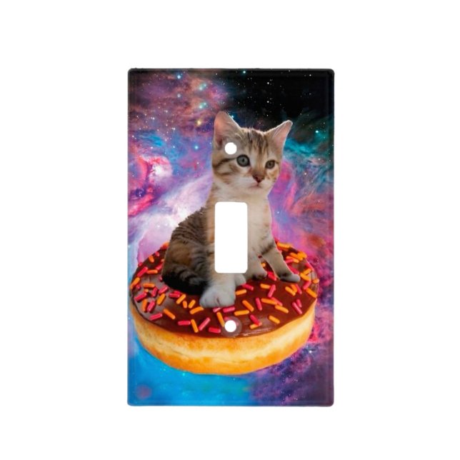 Donut Cat - Donut lover Light Switch Cover (Front)