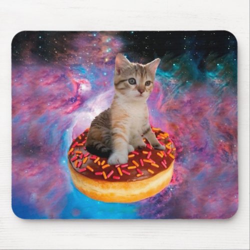 Donut Cat _ Donut lover Mouse Pad
