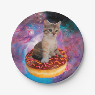 Donut Cat - Donut lover Paper Plates