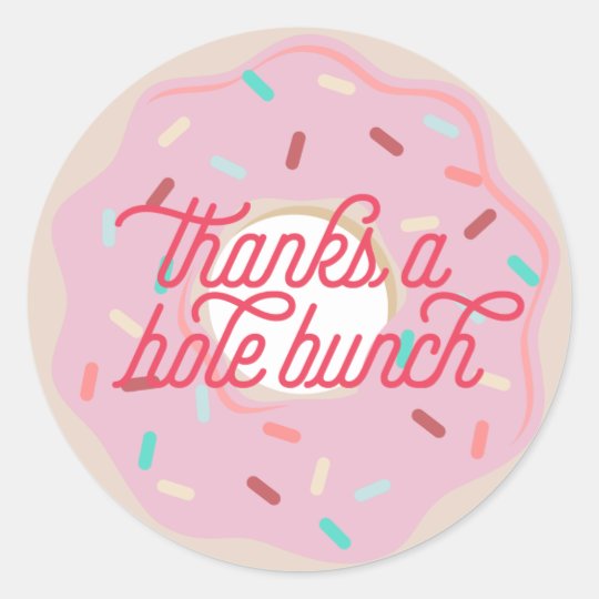 DONUT celebration THANK YOU stickers | Zazzle.com