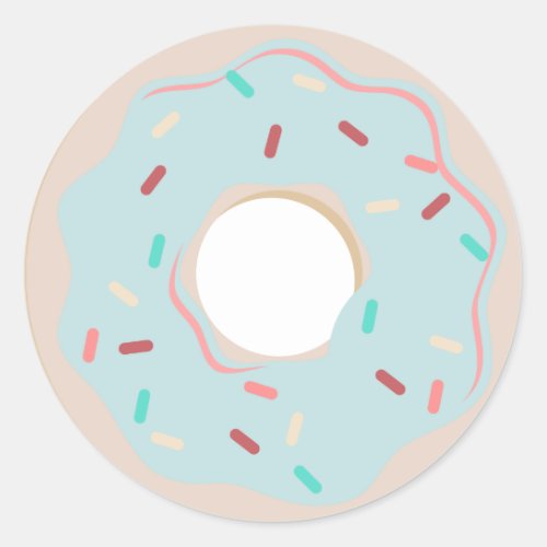 DONUT celebration THANK YOU stickers