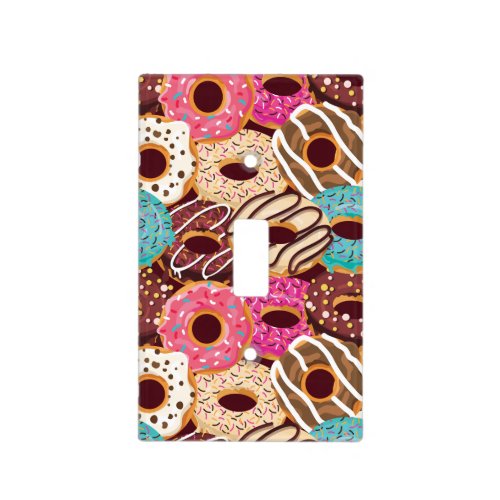 Donut chocolate donut  chocolate to snack on light switch cover