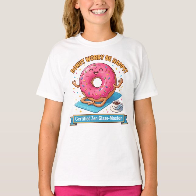 Donut & Coffee Zen Squad – Funny T-Shirt (Front)