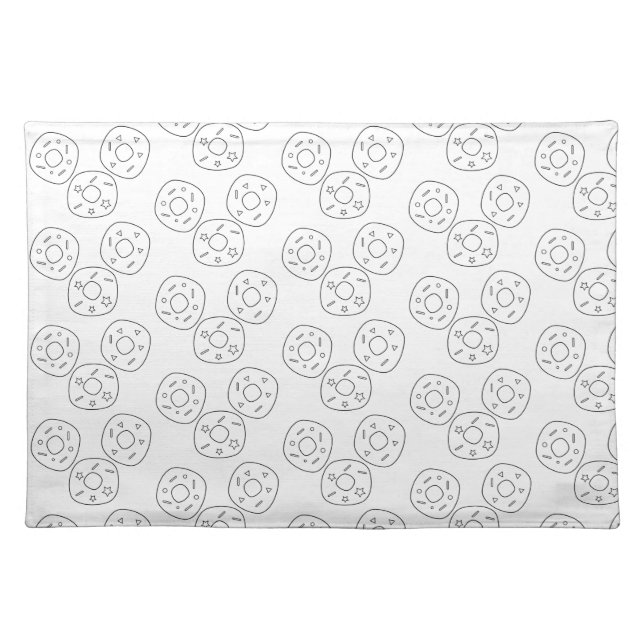 Donut Coloring Mat Learning  Counting  (Front)