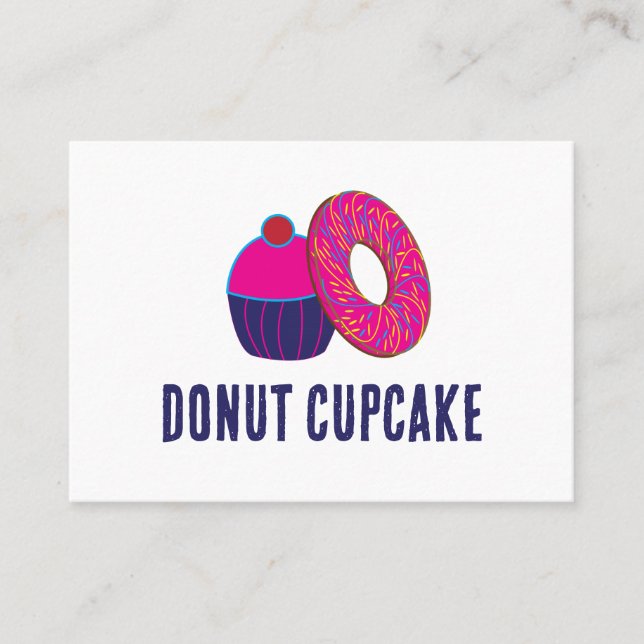 Donut Cupcake Bakery Business Card (Front)