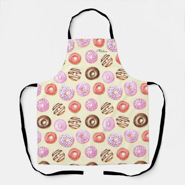 Donut Cupcake Sweet Baking Gift Apron (Front)