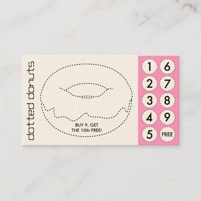 donut cut out punch cards (Front)