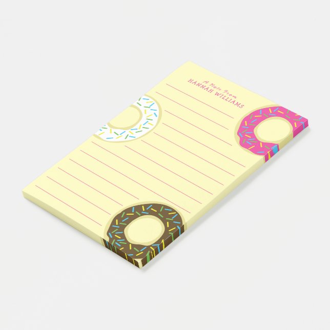 Donut Cute Kid's Doughnuts Post-it Notes (Angled)