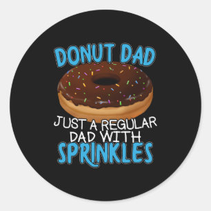Donut Dad - Doughnut Lover with Sprinkles Classic Round Sticker