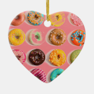 donut design ceramic ornament