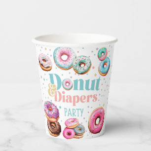 Donut & Diapers Baby Shower Paper Plate Paper Cups