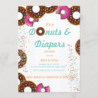 Donut & Diapers Invitations