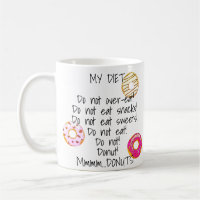 Donut Diet Funny Humorous Doughnut Snack Food