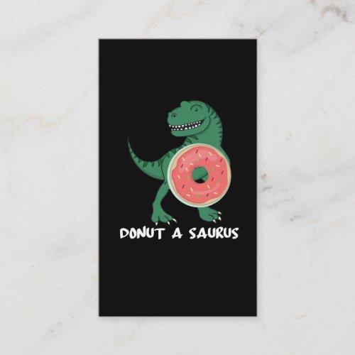 Donut Dinosaur Foodie Dino Lover Business Card