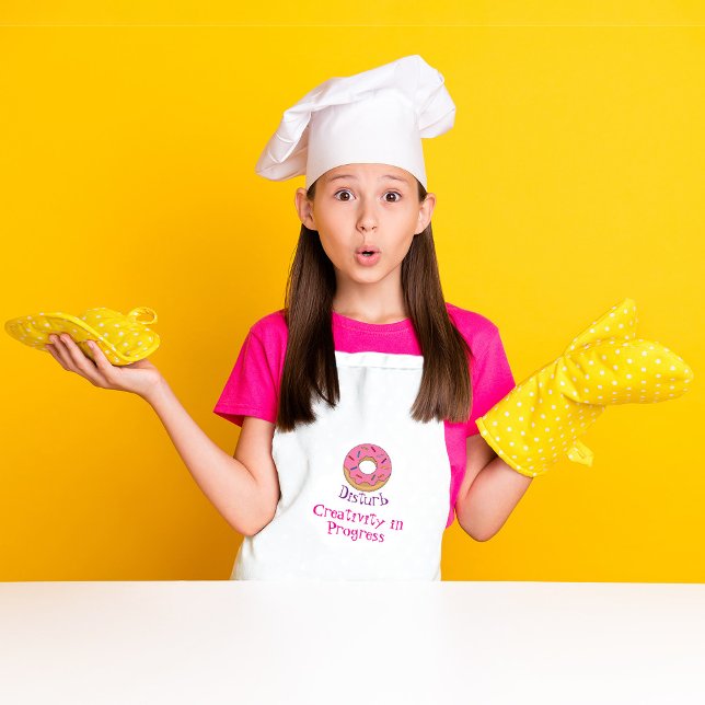 Donut Disturb Creativity in Progress Adult Apron (Creator Uploaded)