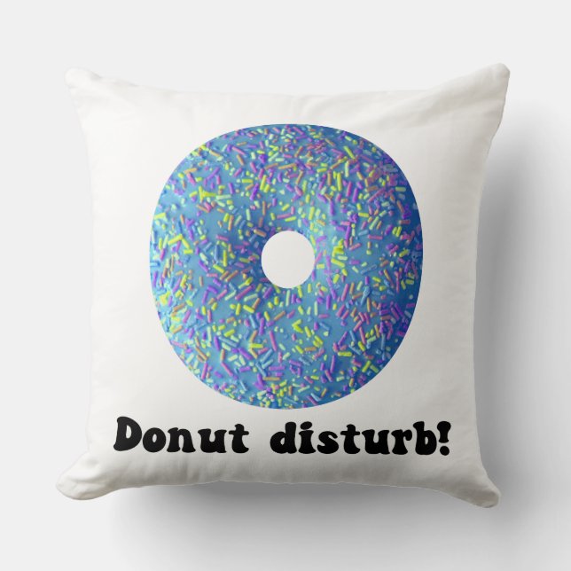 Donut disturb throw pillow (Front)
