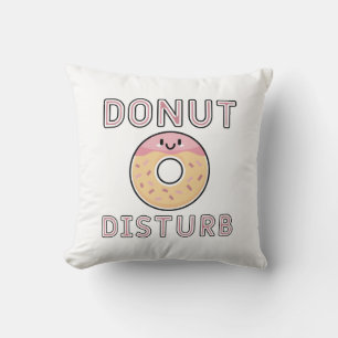 Donut Disturb Throw Pillow